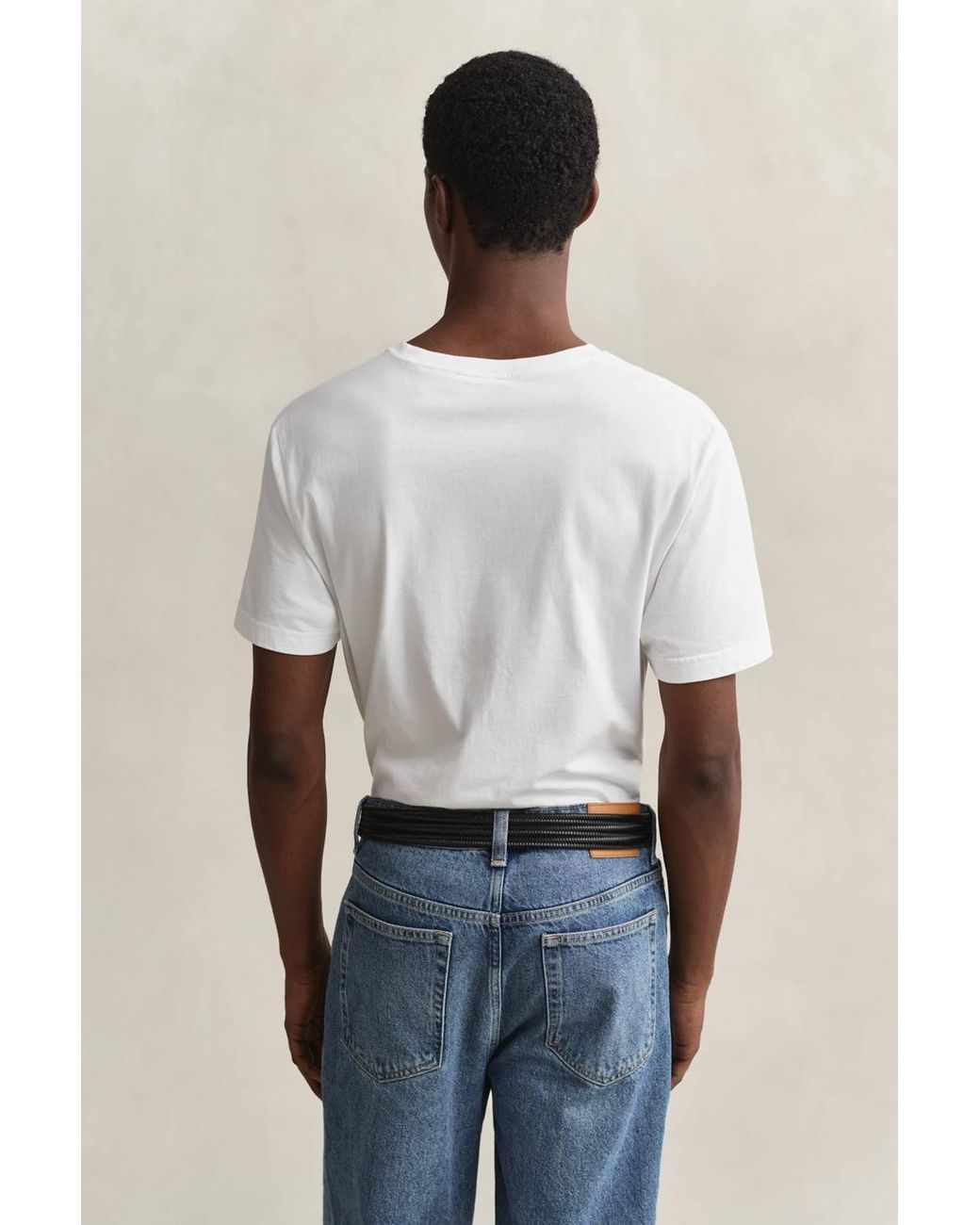 Gant White Shield Short Sleeve T-Shirt for men