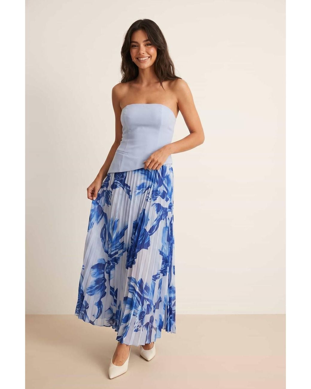Style Cheat Blue Madelaine Bandeau Dress
