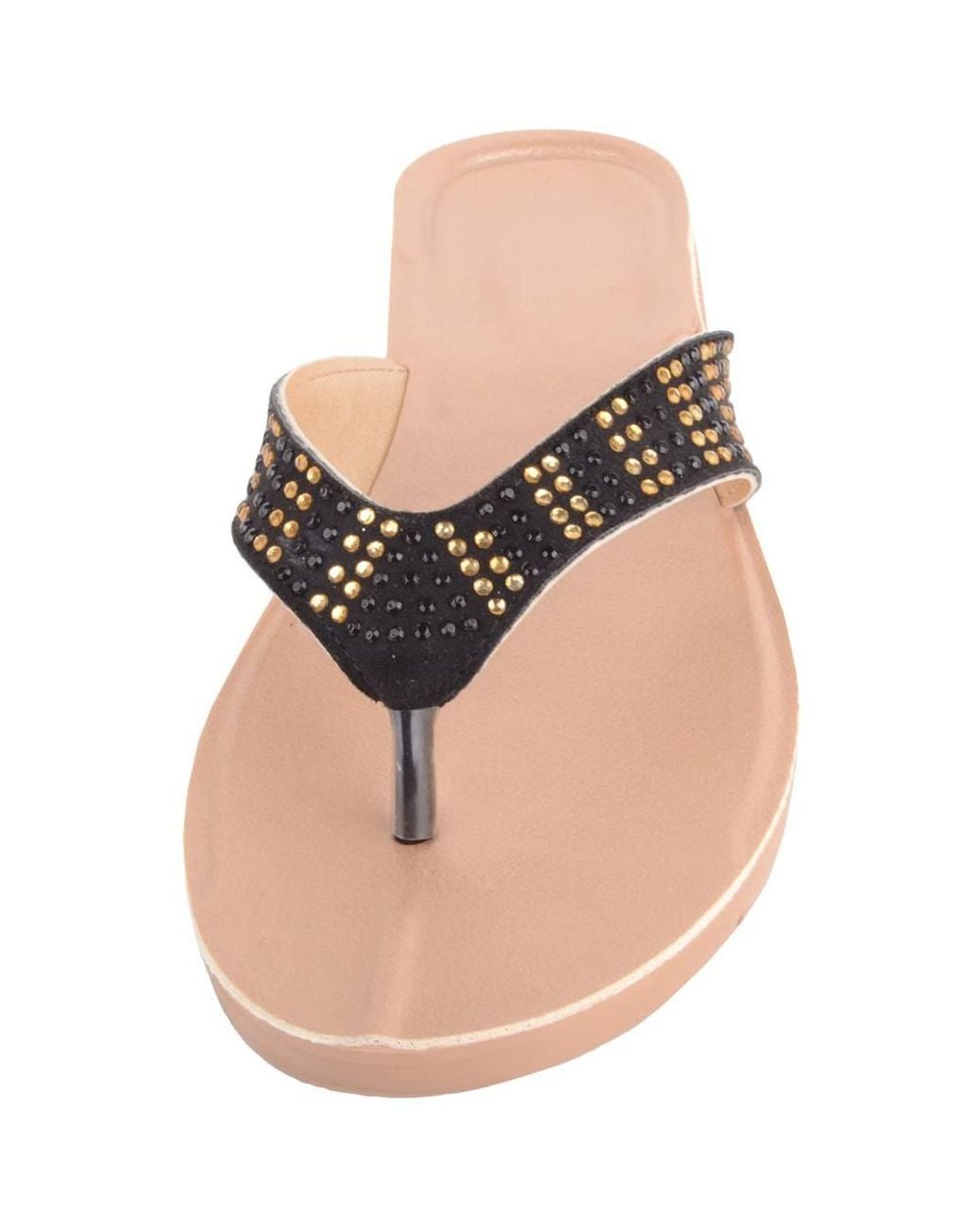 Absolute Footwear Pink Easy Slip On Summer Toe Bar Beach Pool Flat Slider Flip Flop Sandals