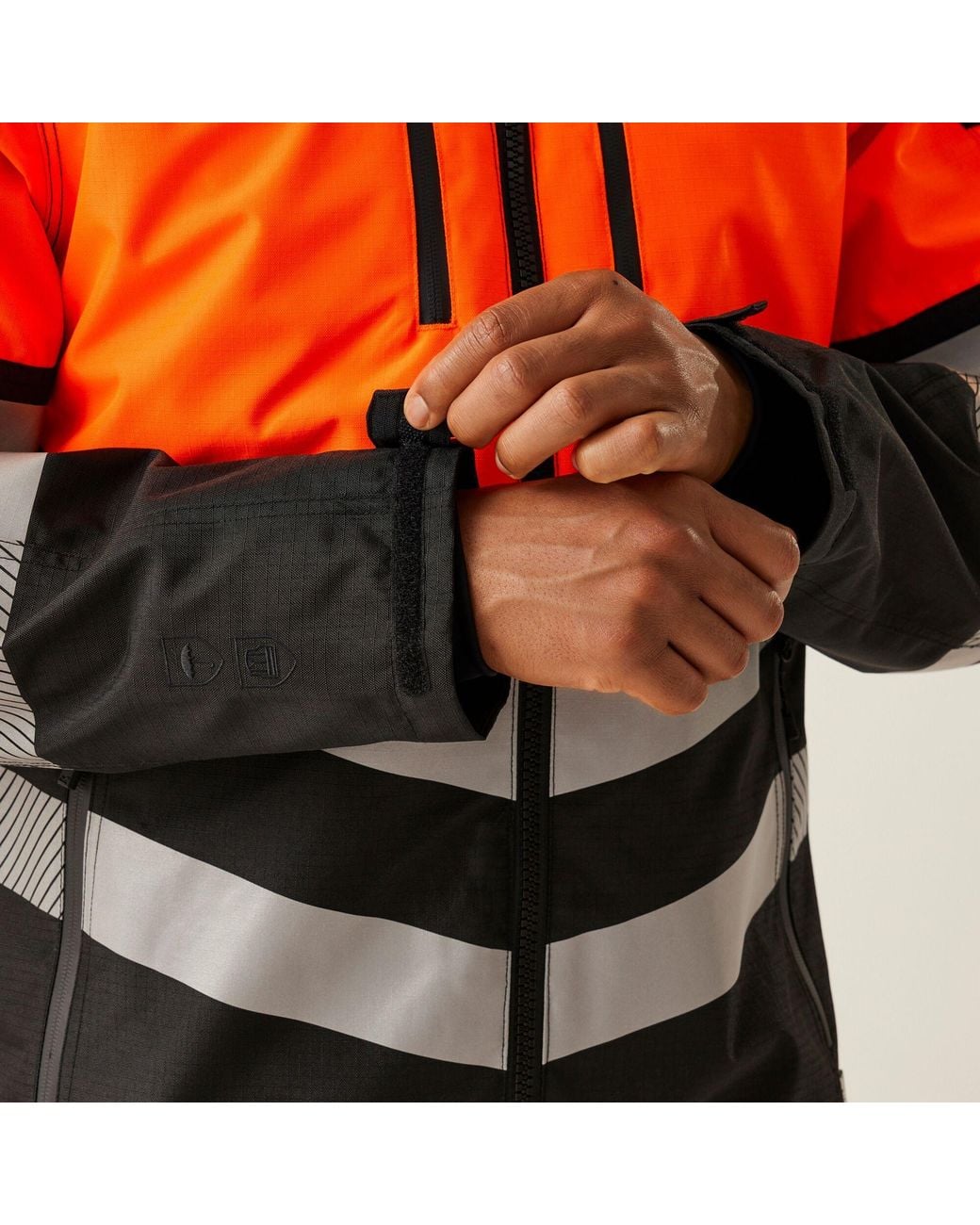 Regatta Orange Hi-Vis X-Pro Waterproof Shell Jacket for men