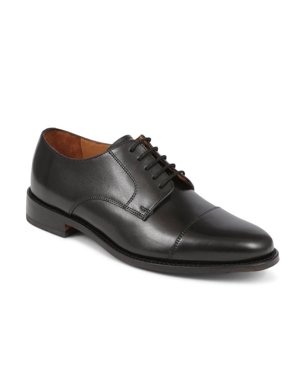 Jones Bootmaker Black Bennett Goodyear Welted Leather Derby Shoes for men