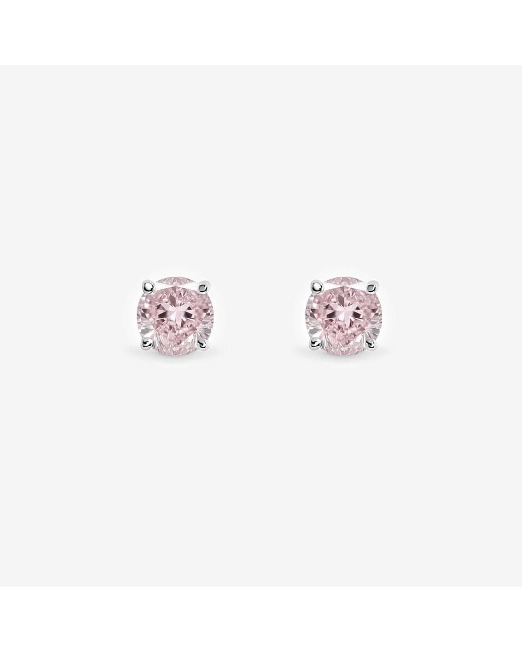 Simply Silver Gray Sterling Plated Vintage Rose Solitaire Earrings