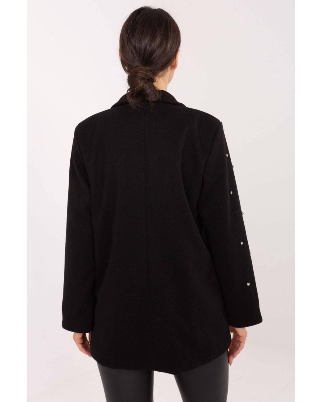 Love Lace Black Embellished Notched Lapel Blazer