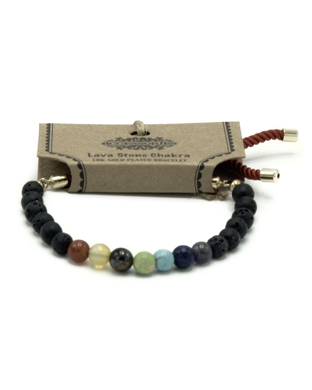 KDMD Blue 18K Plated Gemstone Royal String Bracelet