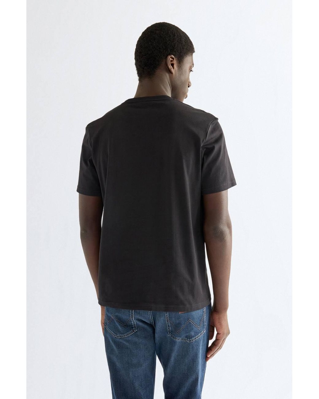 Wrangler Black Regular Fit Americana Tee Beauty for men