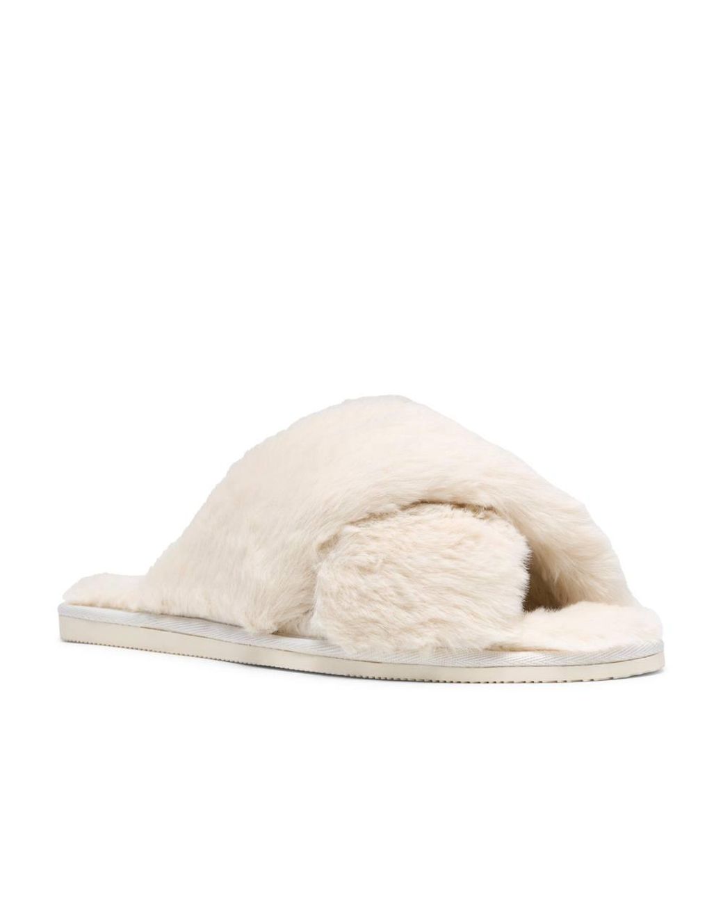 Clarks Natural Myra Mule Cream Slip Ons, Slippers