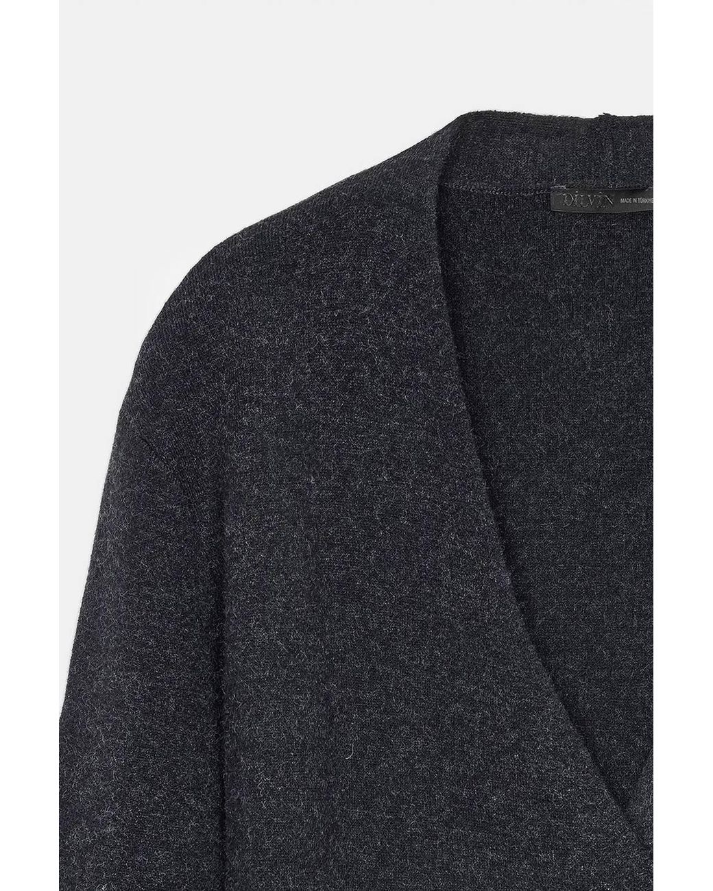 Dilvin Blue Acrylic Wool Blend Cardigan