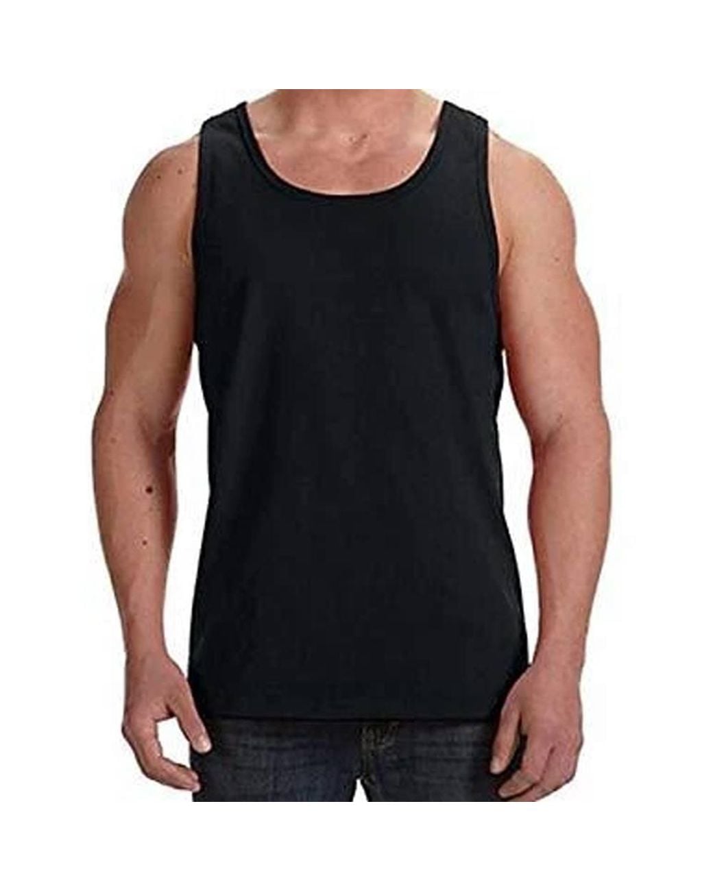 Keanu Blue Fitted Vest Top (Pack Of 6) for men