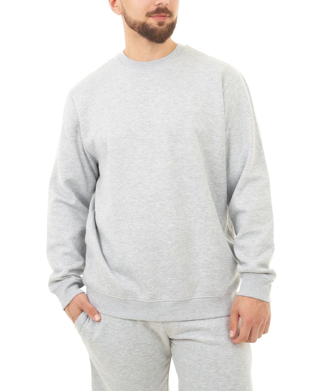 Smart Living White Polycotton Crewneck Sweatshirt for men