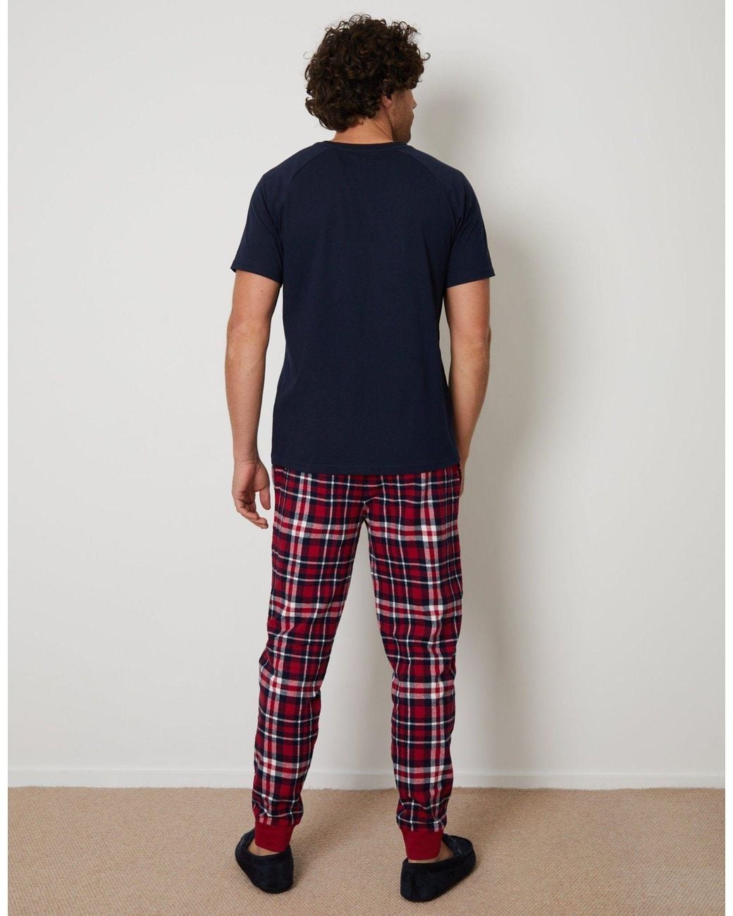 Threadbare Blue Pyjama T-Shirt & Bottoms Set for men