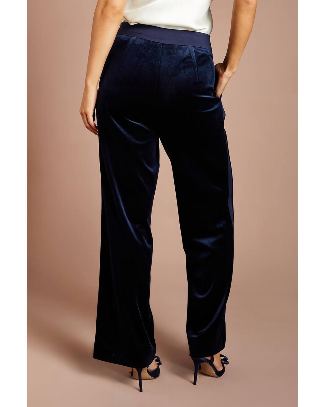 Coast Blue Velvet Twill Side Panel Trouser