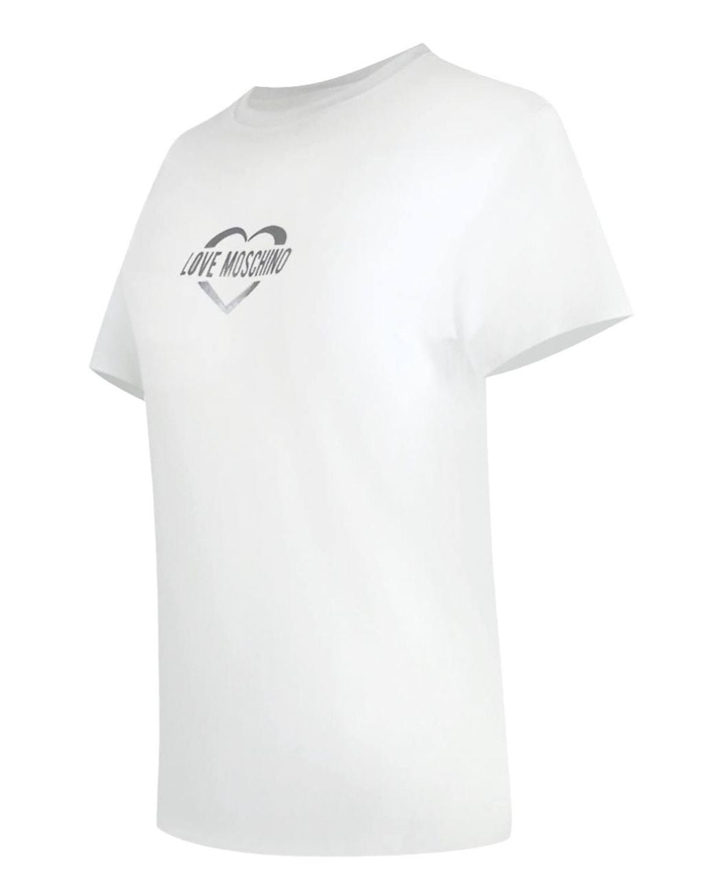 Love Moschino White Short Sleeve Round T-Shirt