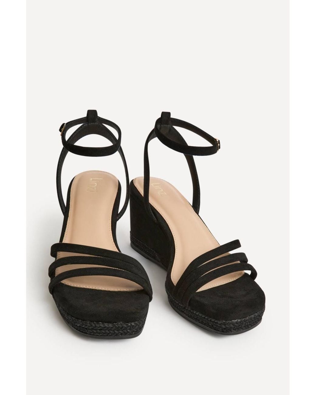 Linzi Black Noma Strappy Wedge Sandal