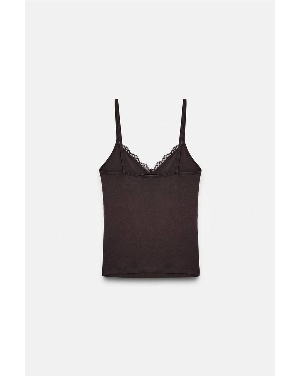Dilvin Purple Lace V-Neck Sleeveless Cami Blouse