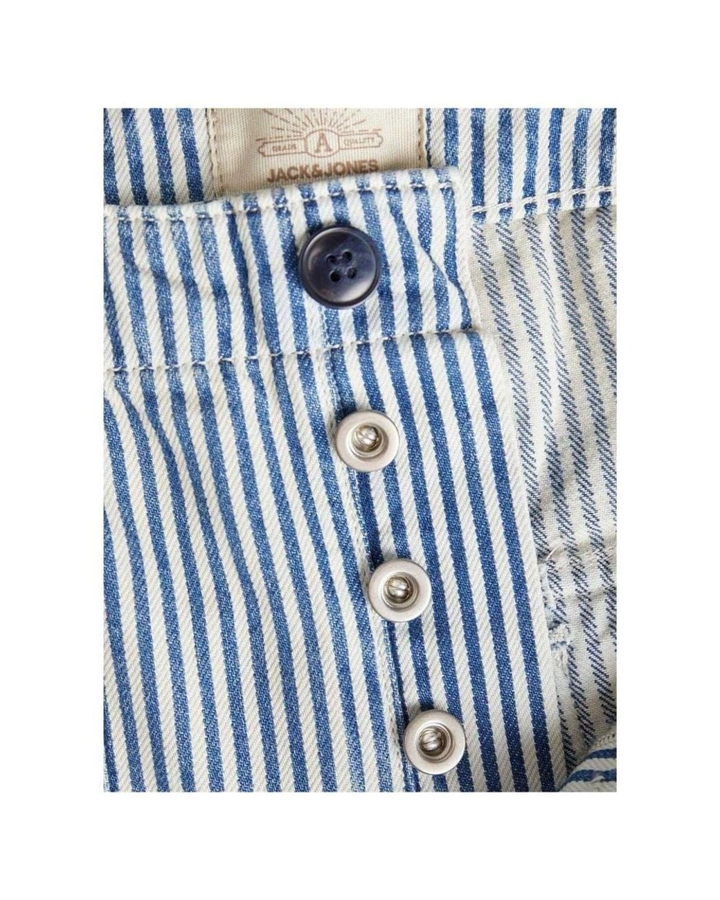 Jack & Jones Blue Striped Loose Fit Jeans for men