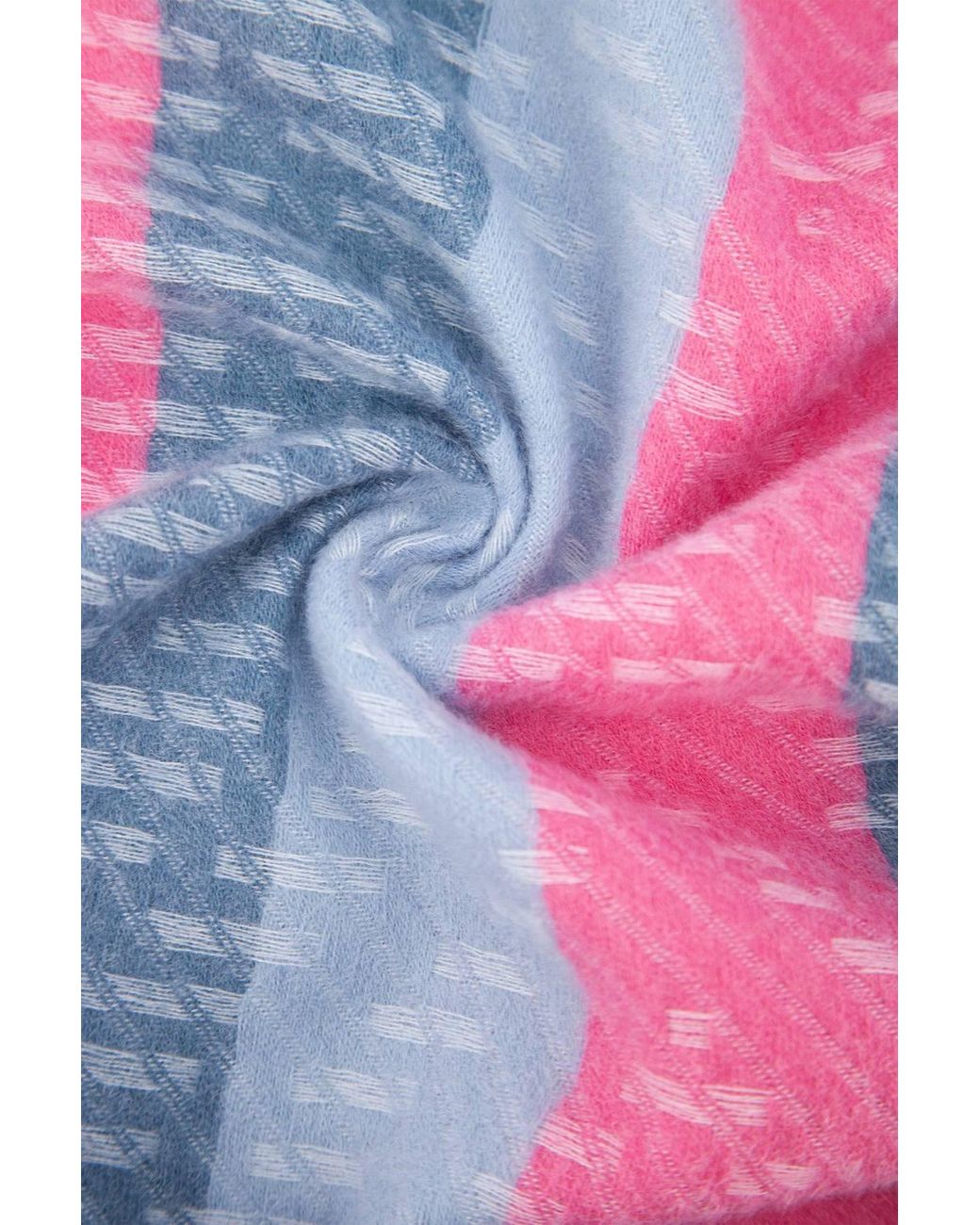 SARTA Blue Textured Stripe Winter Scarf