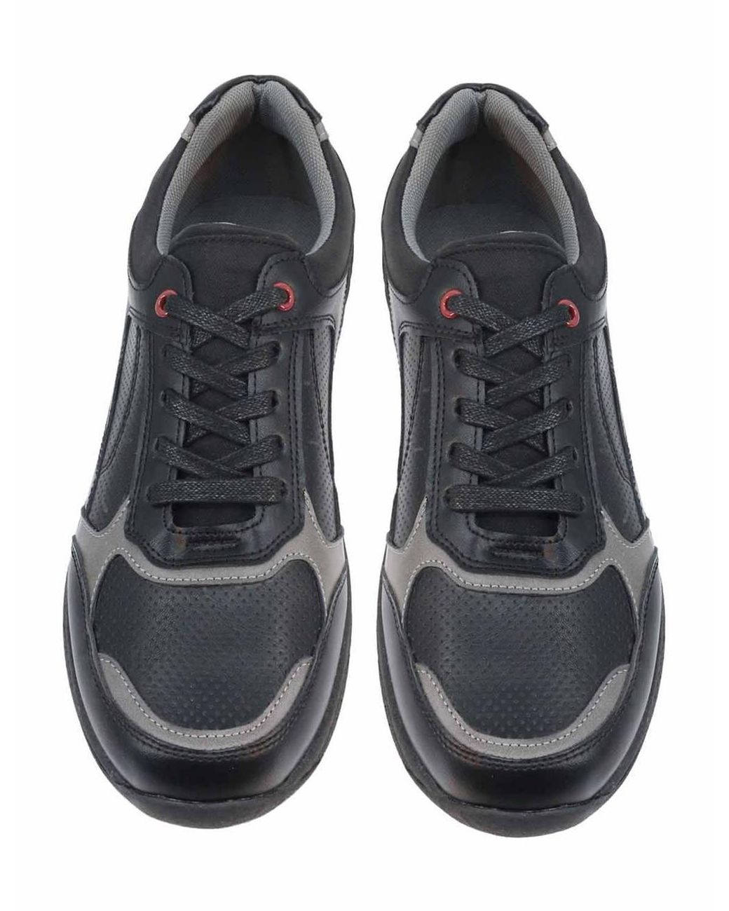 Chums Black Wide Fit Lace Up Slip Resistant Trainers Comfortable G Fit With for men