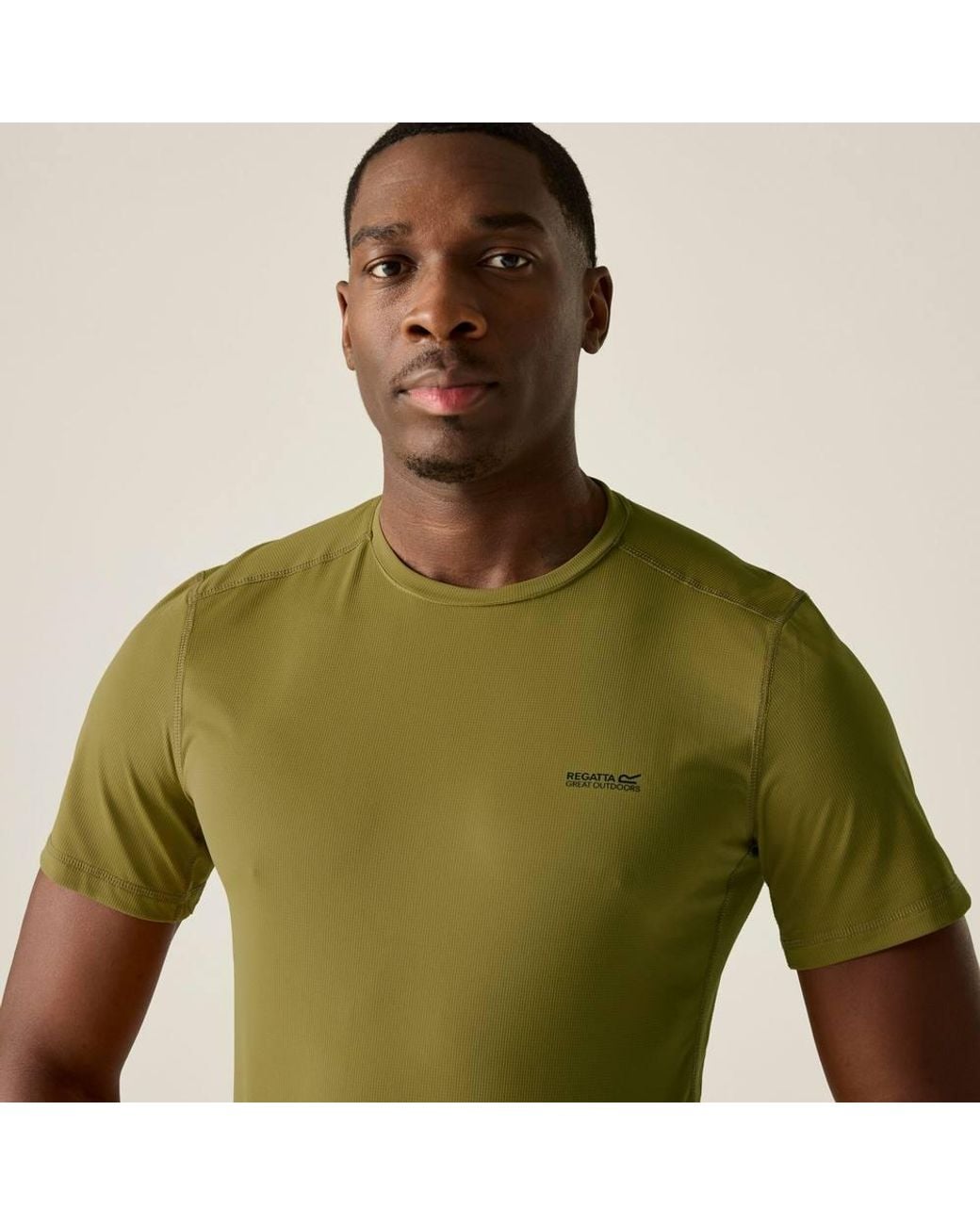 Regatta Green Mindo Anti-Insect Short Sleeved Mesh T-Shirt for men