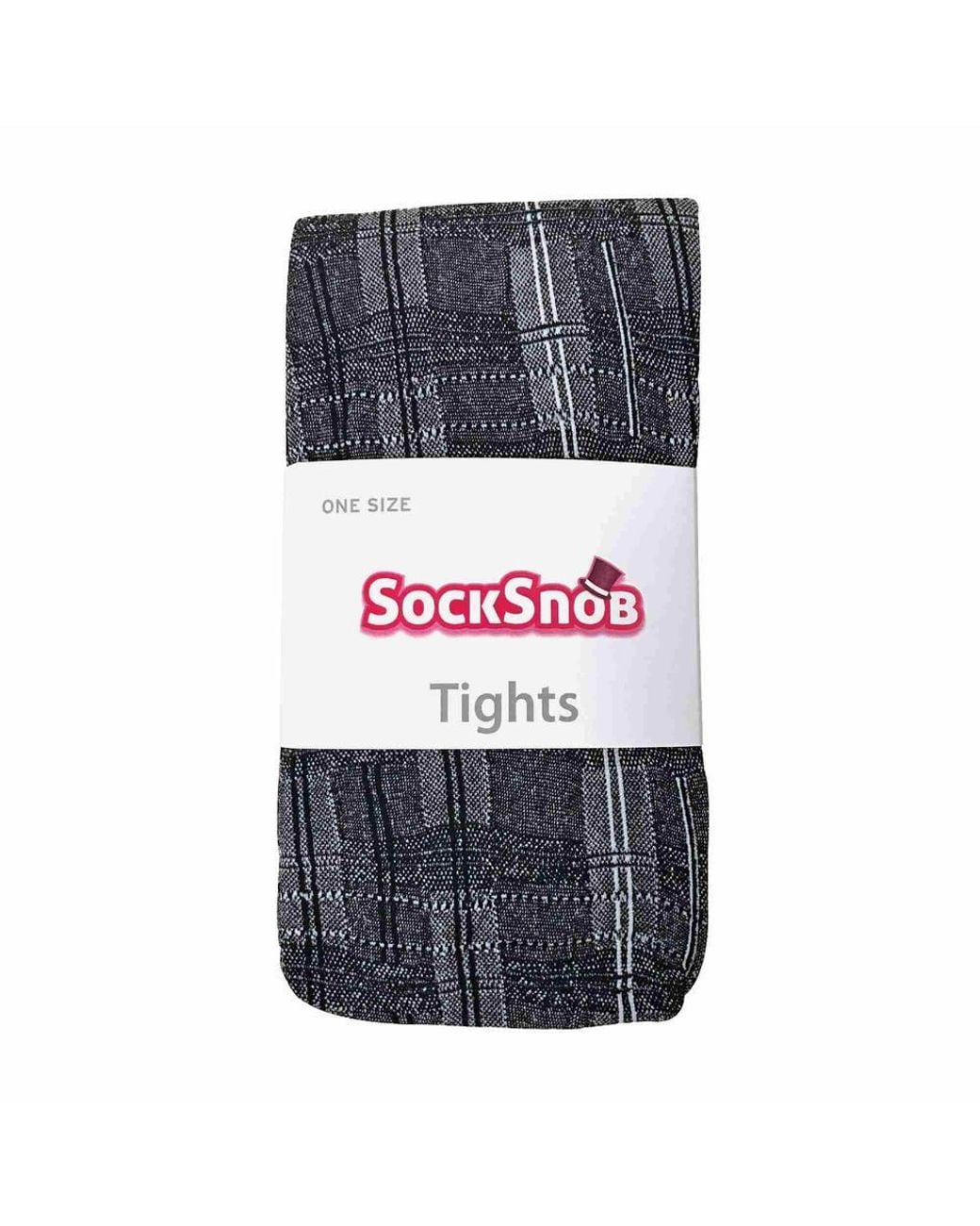 Sock Snob Blue 1 Pack Coloured 80 Denier Opaque Patterned Soft Tights