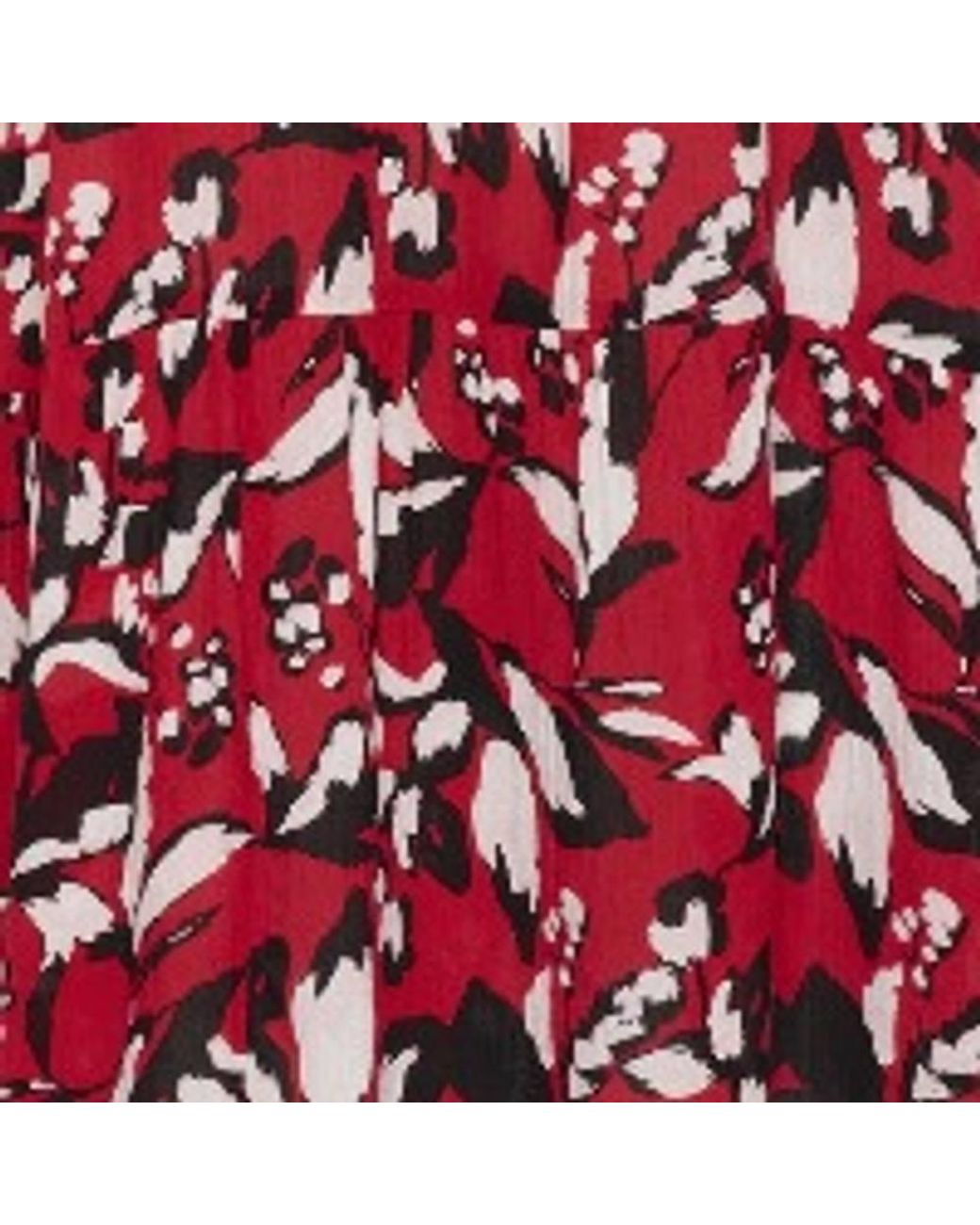 Kaffe Red Kahera V-Neck Knee-Length Printed Dress