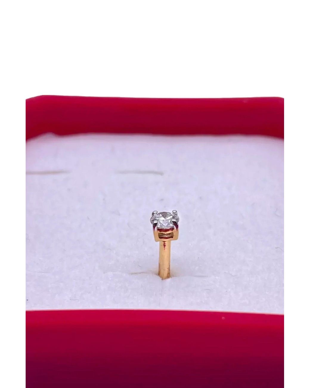 Raina Jewels Brown 18Ct Diamond Nose Stud Pin 0.15Ct 4Claw 3.4Mm Width
