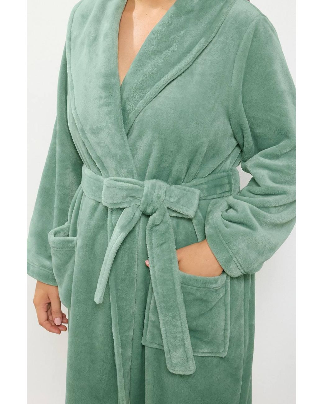 Yours Green Luxe Dressing Gown