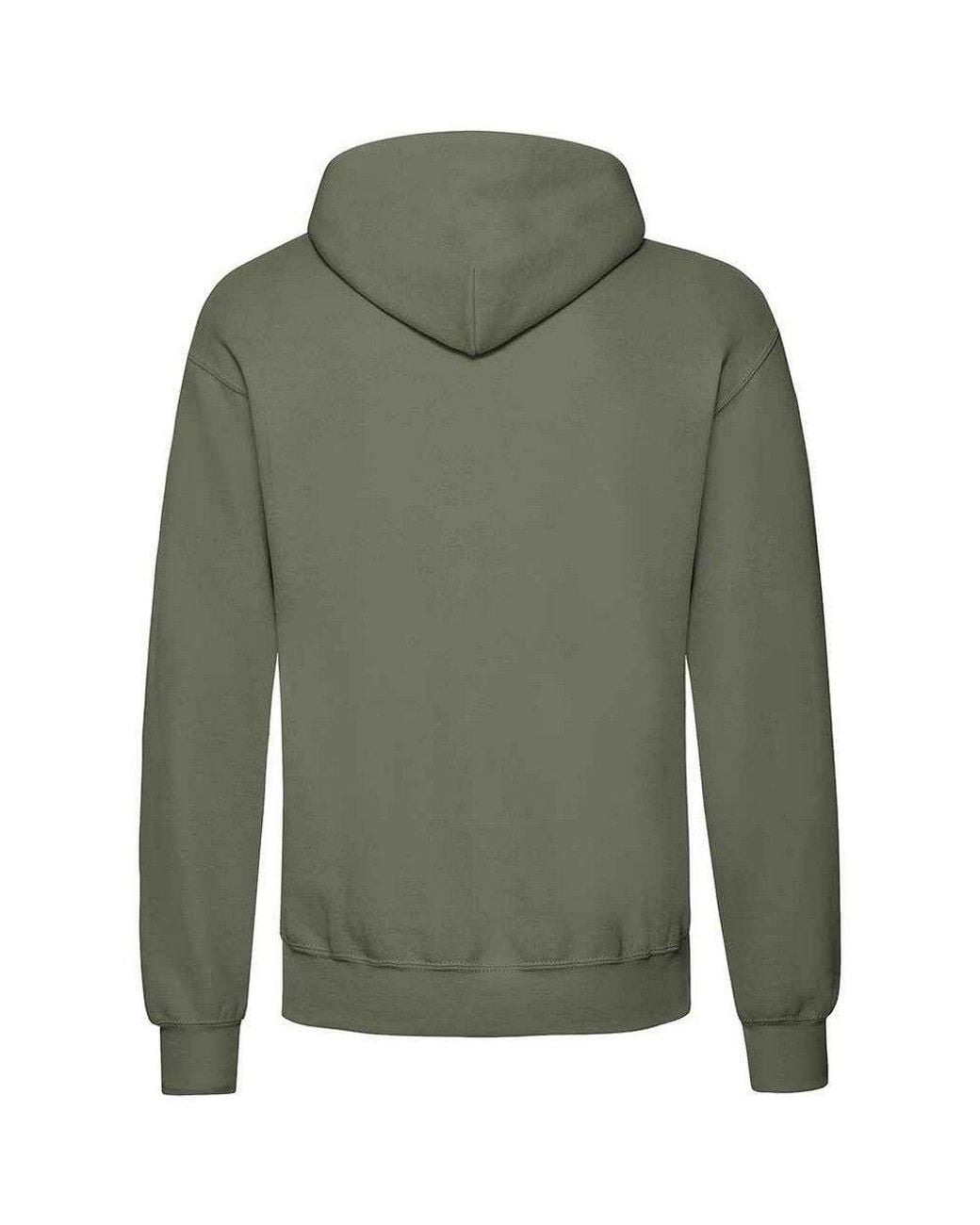 Fruit Of The Loom Green Classic Hooded Sweatshirt for men