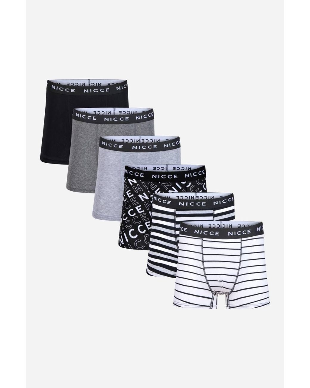 Nicce London Multicolor 7-Pack Cotton Rich Boxer Briefs With Logo Waistband for men