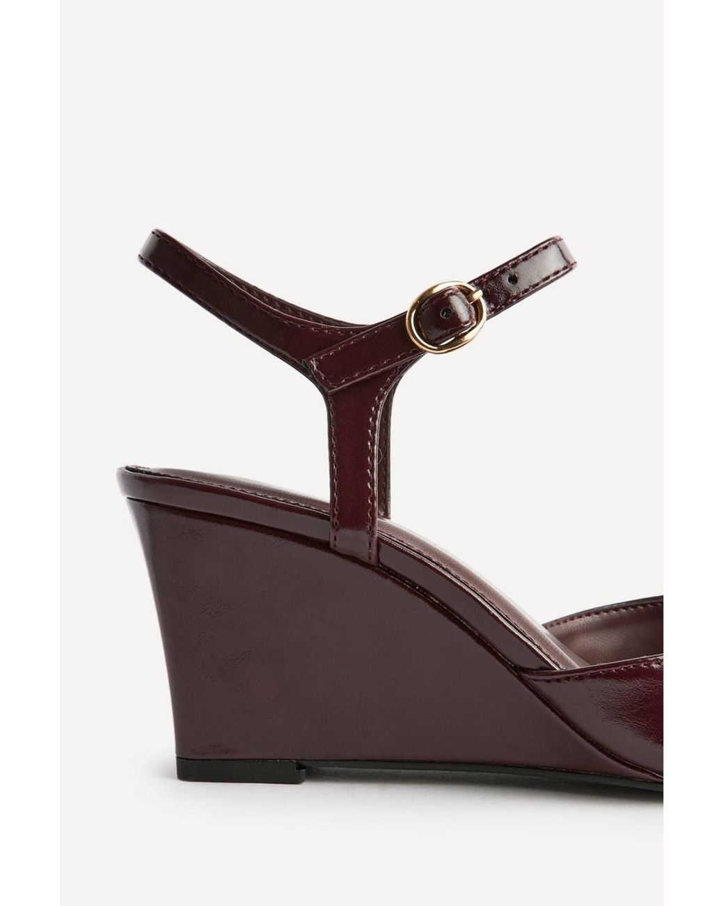 Linzi Red Enhanced Wedge Court Shoes