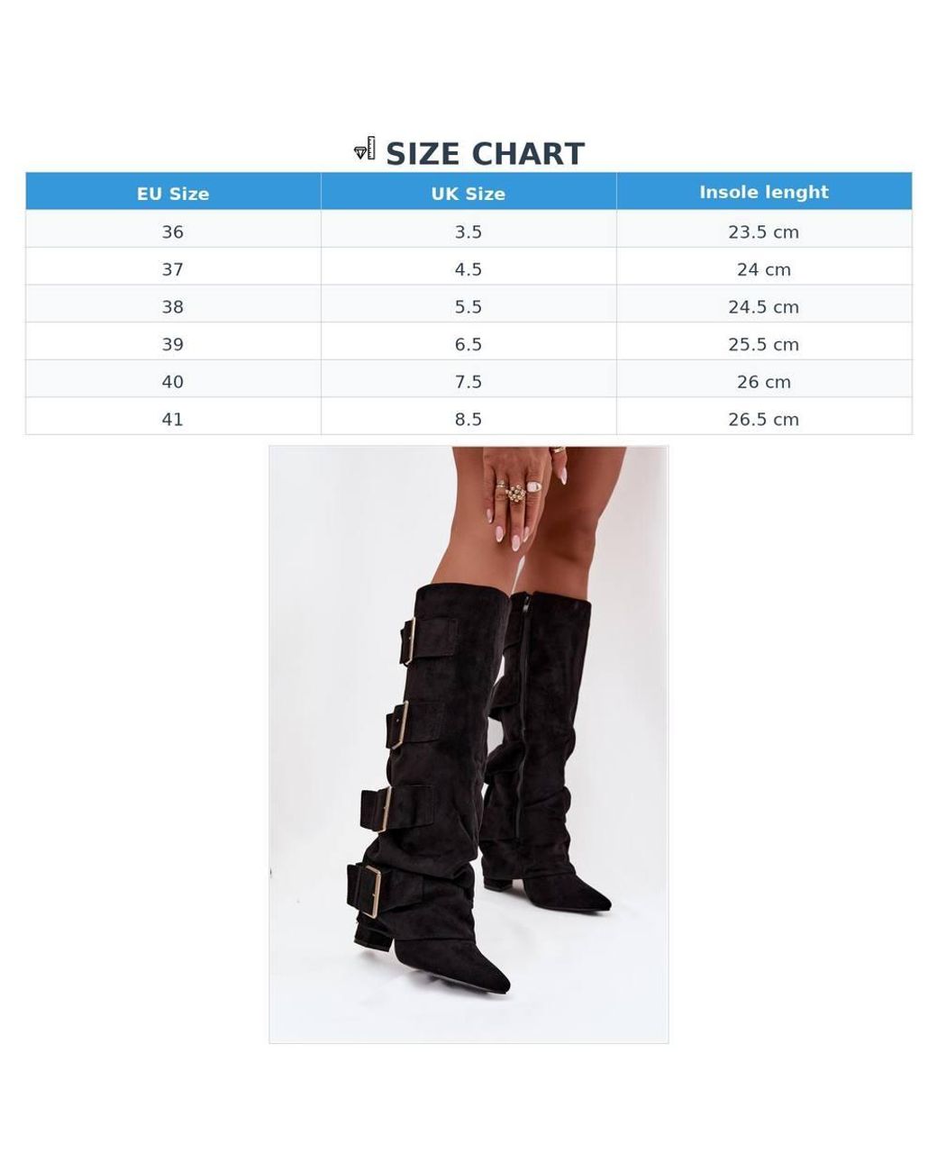 Love Lace Black Everyday Suede Knee High Boots