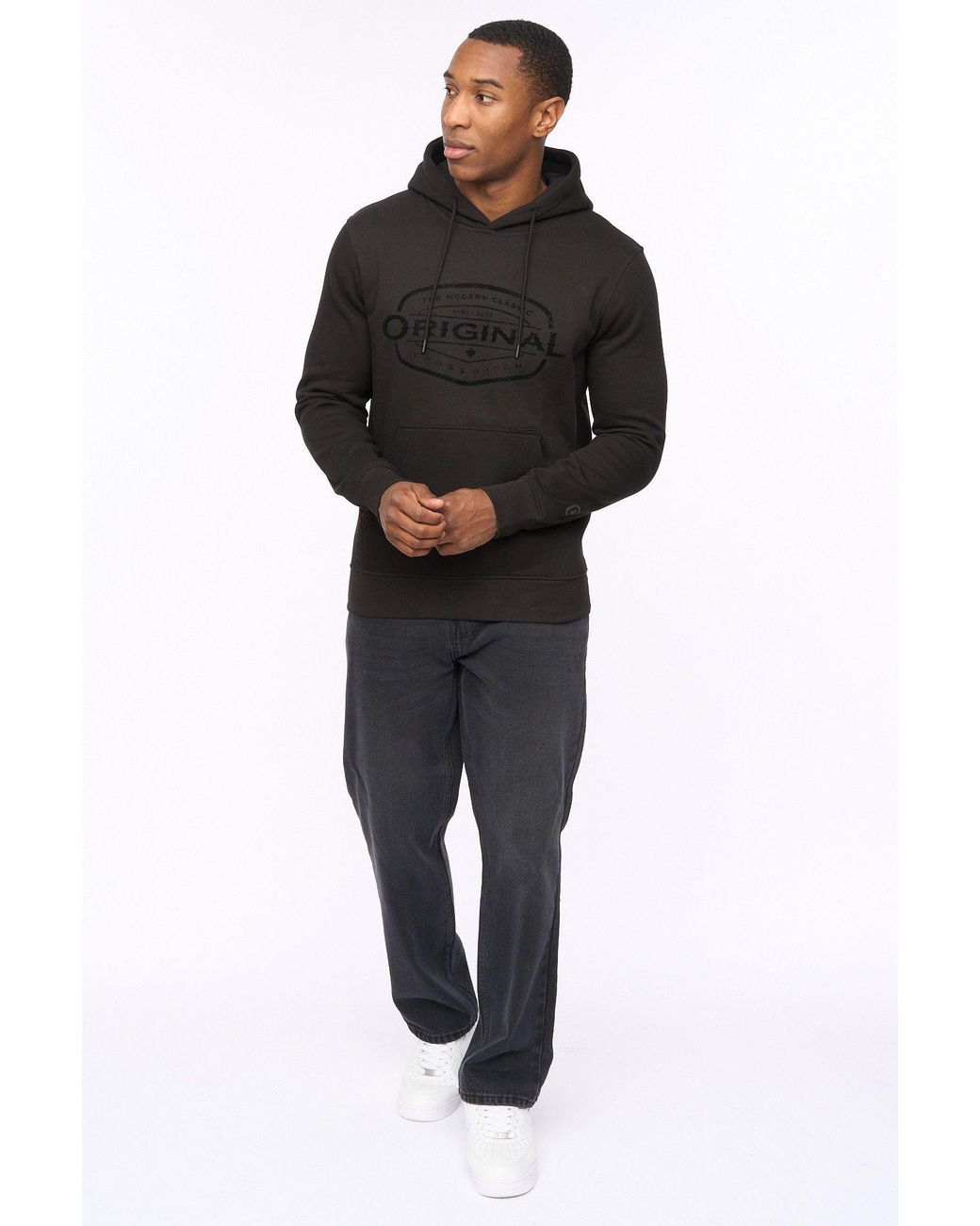 Crosshatch Black Traptons Graphic Hoodie for men