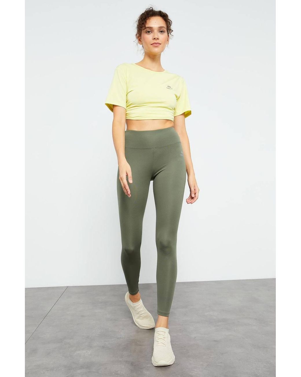 TOMMY LIFE Green High-Waist Slim-Fit Leggings
