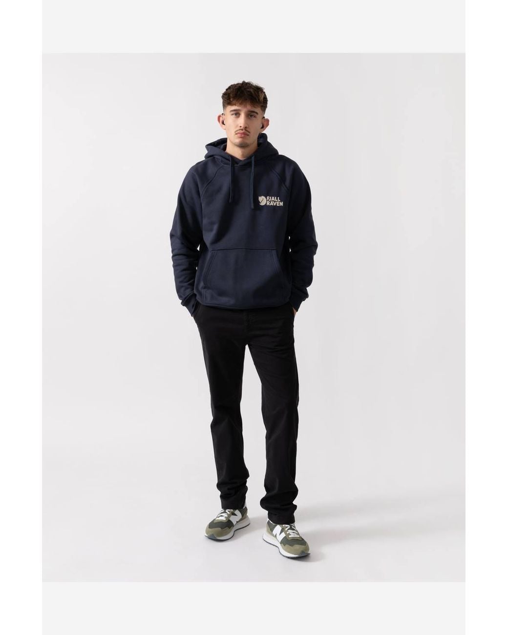 Fjallraven Blue Long Sleeve Relaxed Fit Hoodie for men