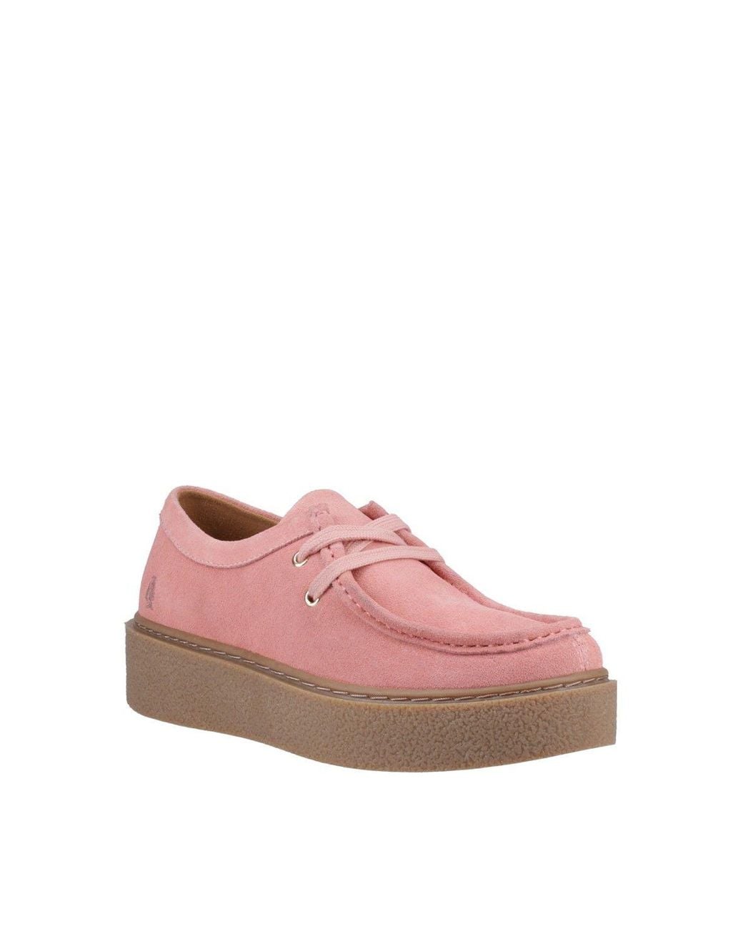 Hush Puppies Pink Bridie Suede Mocc Toe