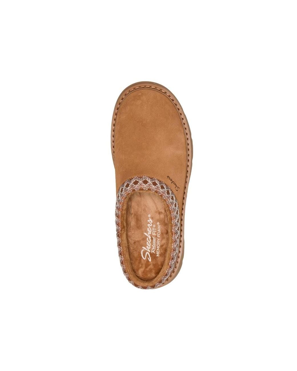 Skechers Brown Keepsakes Cozy Cascade Open Back Slippers Chestnut