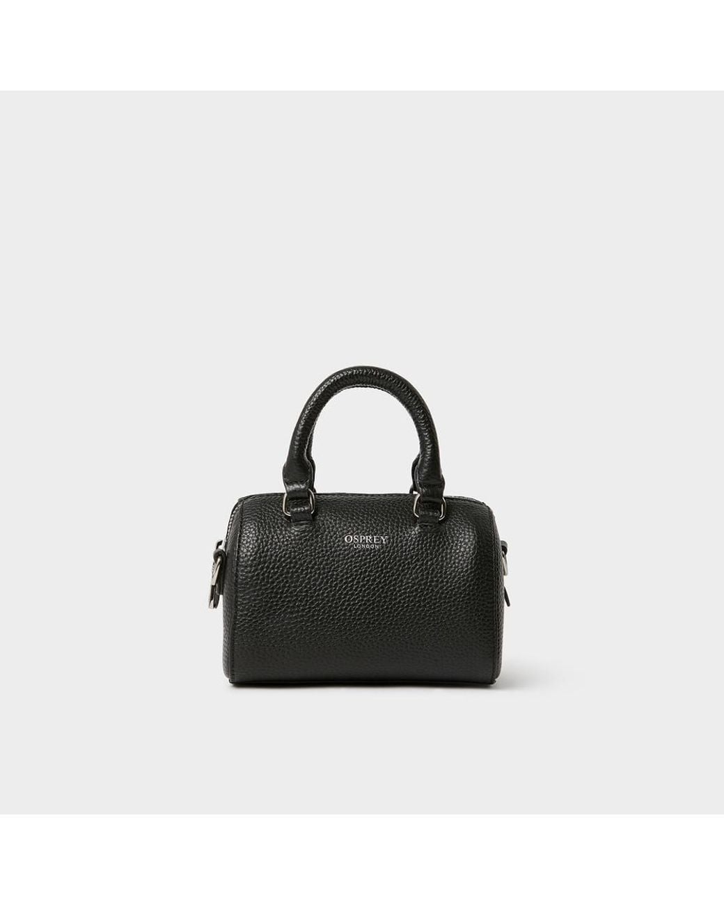 Osprey Black The Madison Mini Leather Barrel Bag