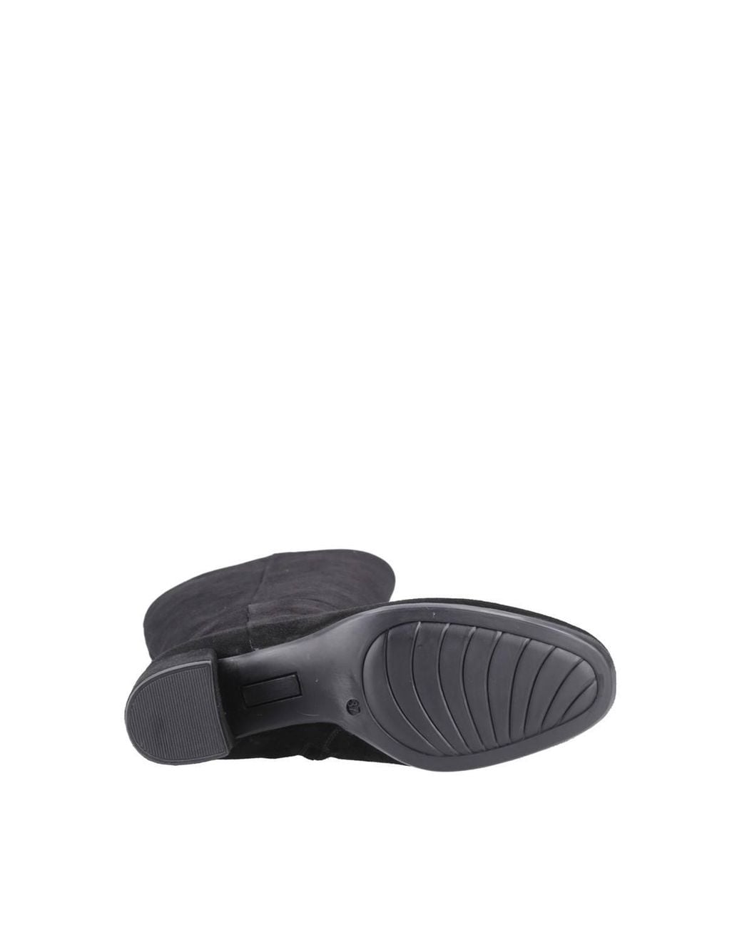 Hush Puppies Black Oprah Suede Long Boot