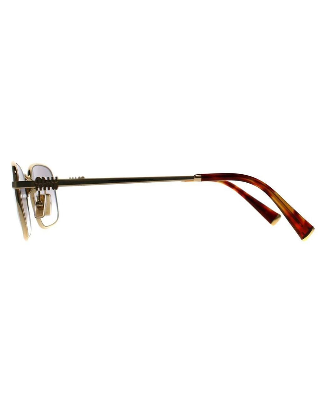 Miu Miu Brown Rectangle Dark To Clear Gradient Mu53As