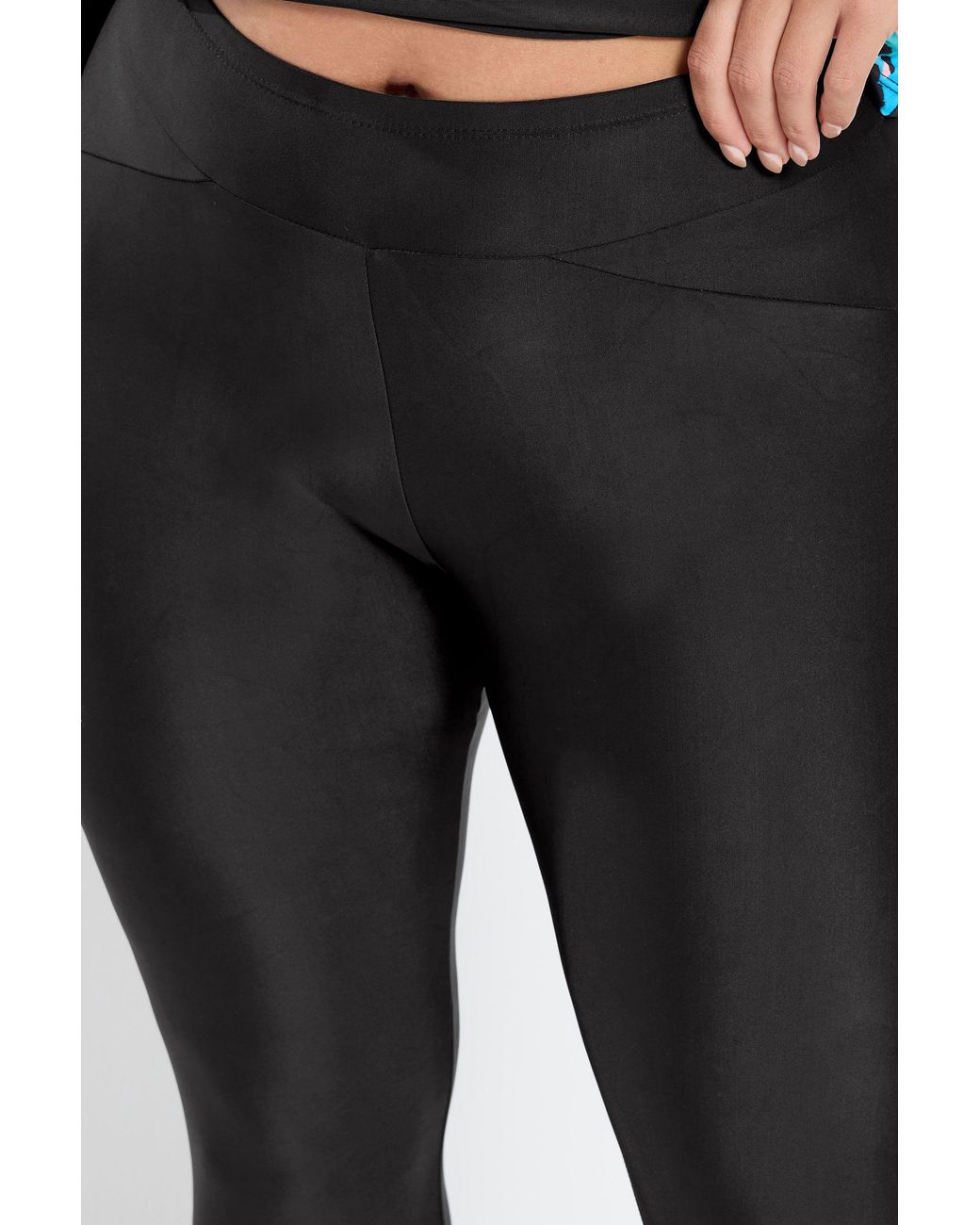 Yours Black Long Swim Leggings