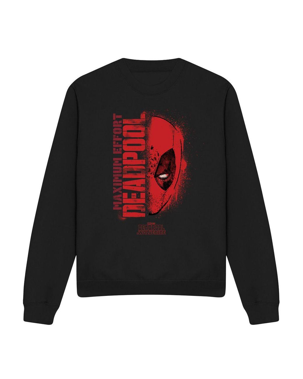 Marvel Red Deadpool Graffiti Portrait Sweatshirt for men