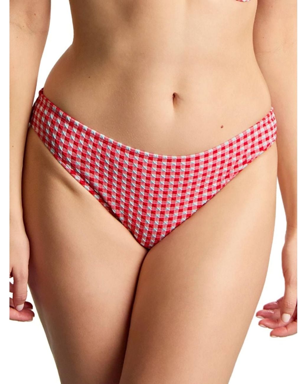 Panache Red Gingham Classic Bikini Brief