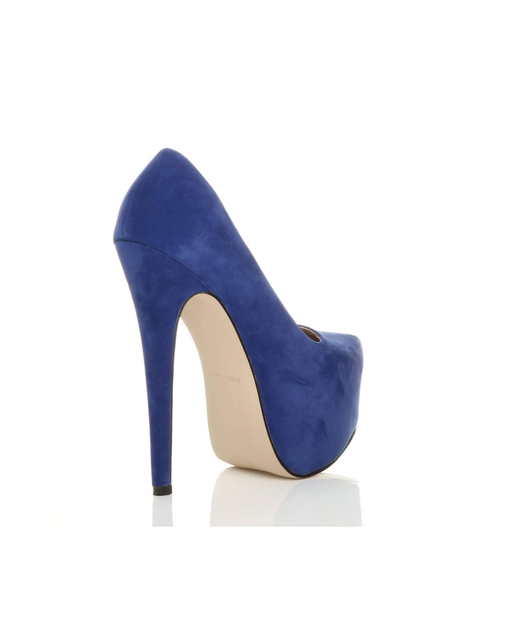 AJVANI Blue High Heel Platform Court Shoes
