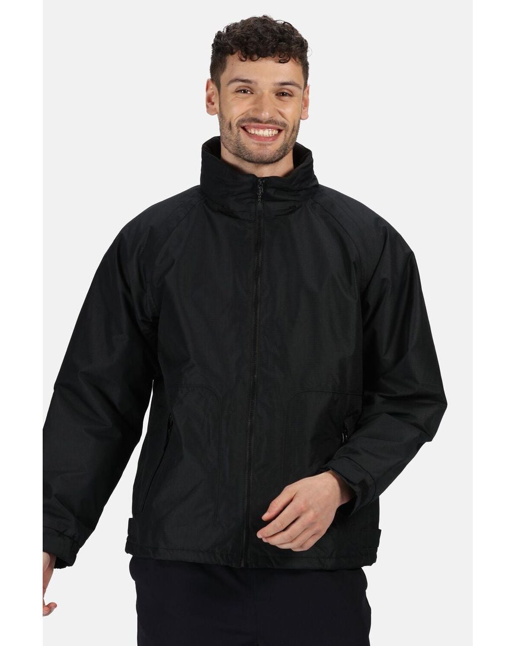 Regatta Black Hudson Fleece Lined Waterproof Insulated Jacket for men