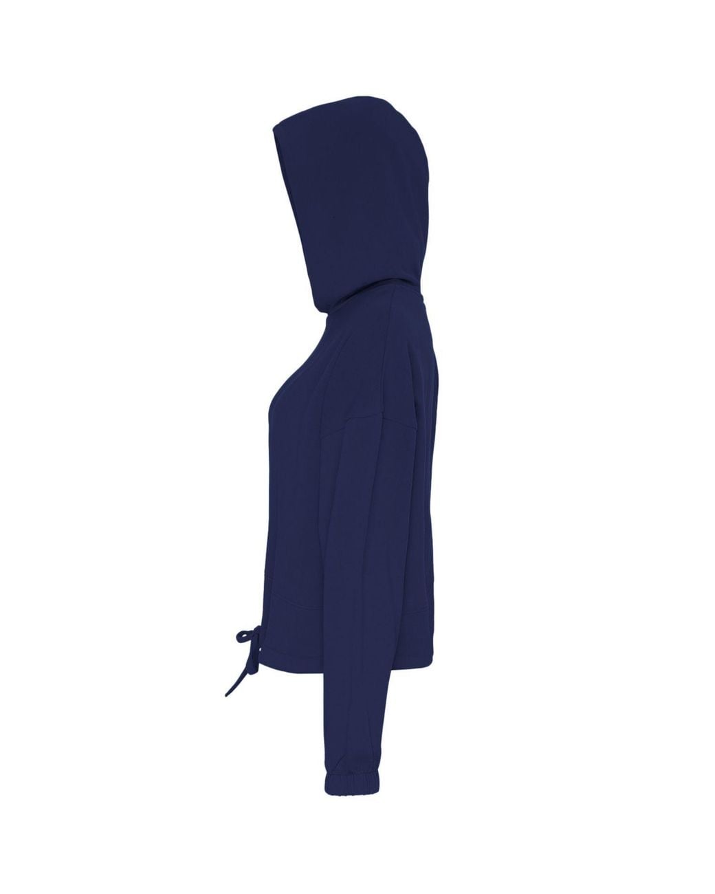 Tridri Blue Cropped Oversize Hoodie