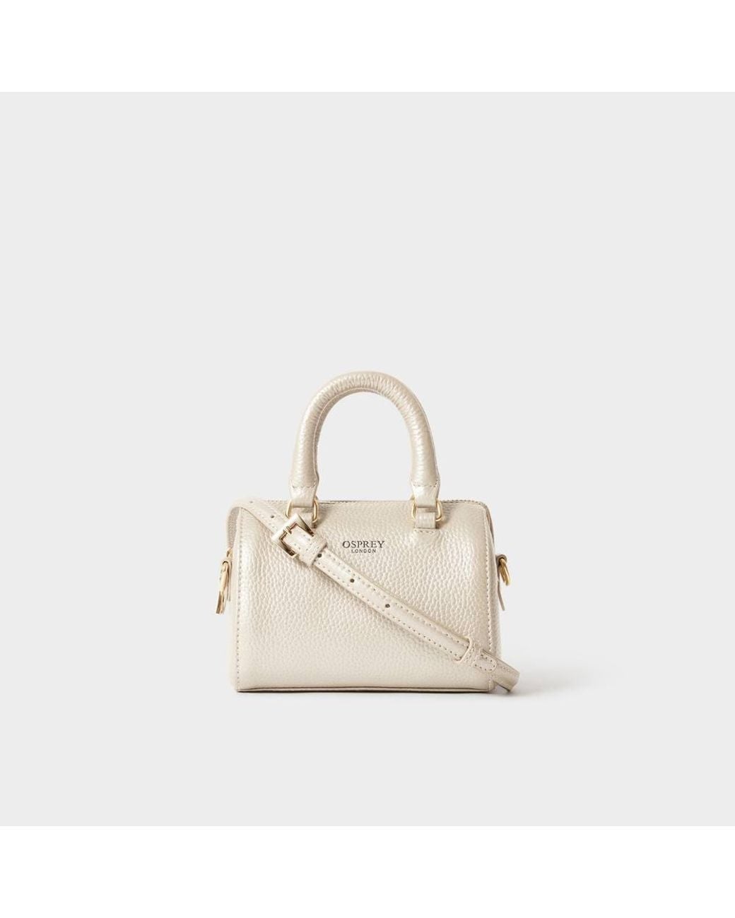 Osprey Natural The Madison Mini Leather Barrel Bag