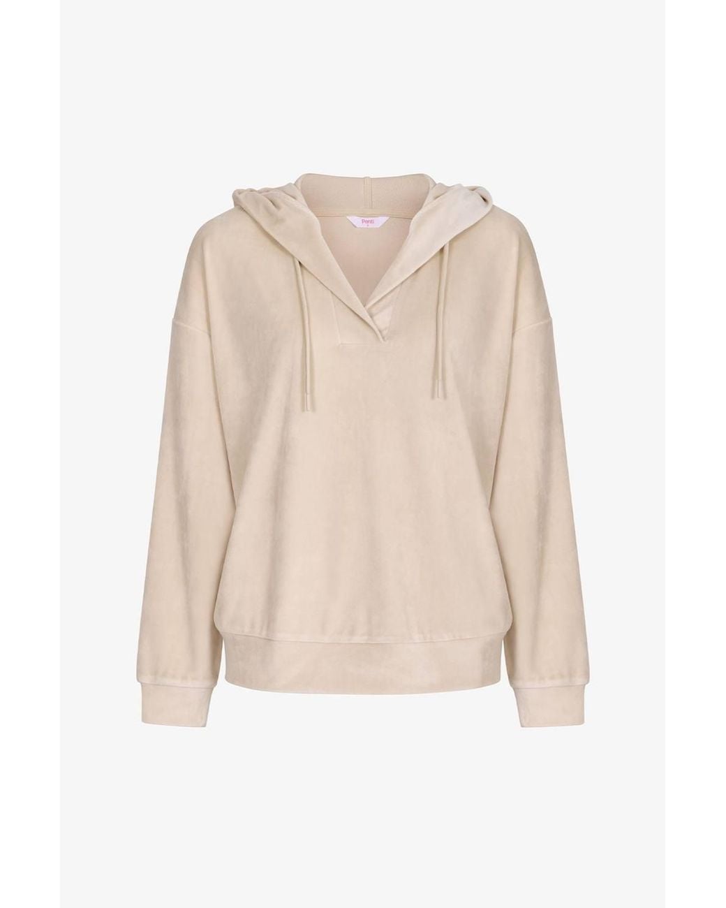 Penti Natural Soft Velvet V-Neck Long Sleeve Sweatshirt