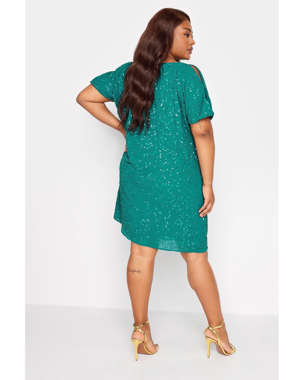 Yours Blue Embellished Shift Dress