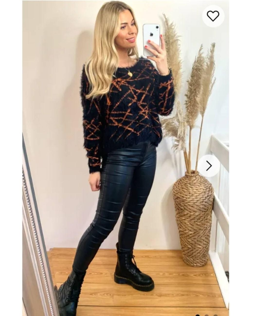 CY Blue Stripe Pattern Fluffy Jumper