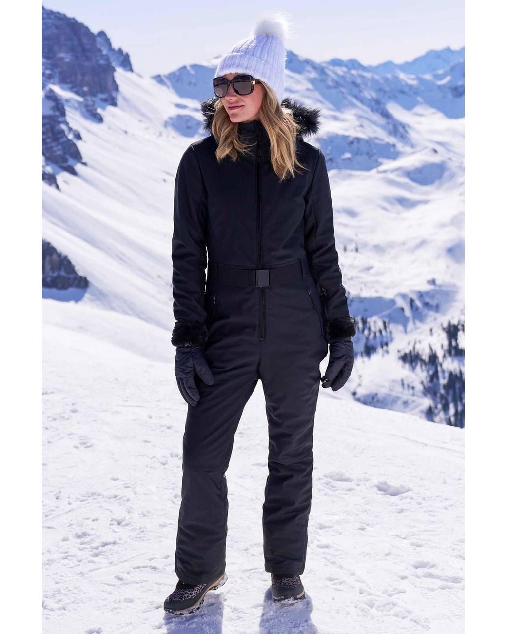 Mountain Warehouse Blue 'Swiss' Insulated Water Resistant Hooded Softshell Winter Ski Suit