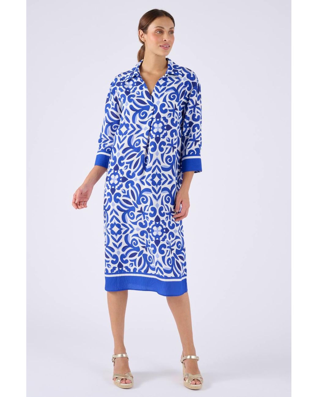 DAMART Blue Kaftan Dress